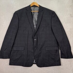 NEW Michael Strahan Collection Mens 50R Gray Plaid Blazer Jacket Casual Preppy